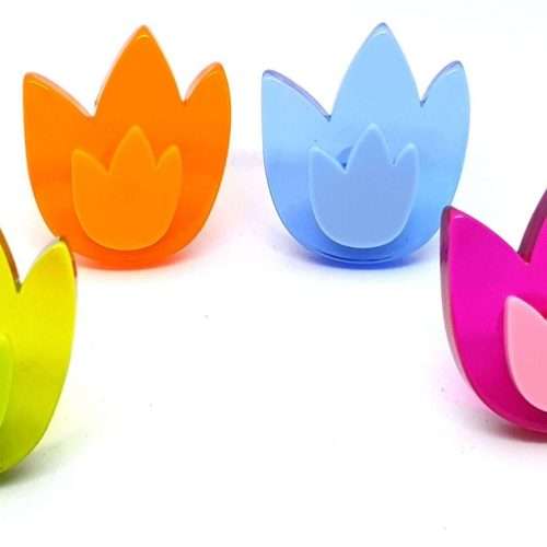 Meubelknop tulp klein - diverse kleuren