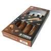 Set vermetgutsen / steekgutsen - 4 maten met beuken houten handvatten