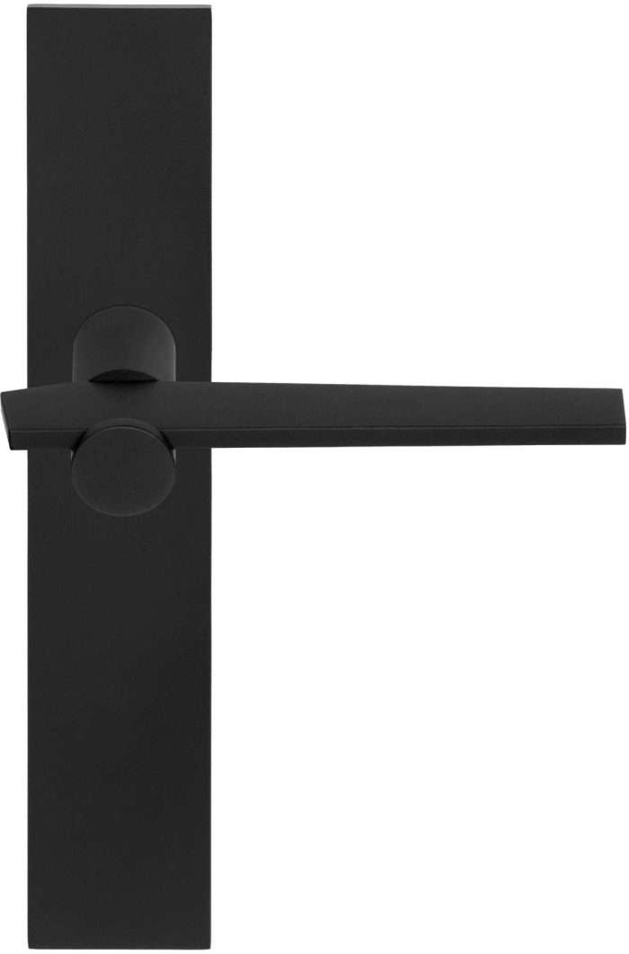TENSE BB100P236SFC massieve deurkruk ongeveerd op schild blind mat zwart