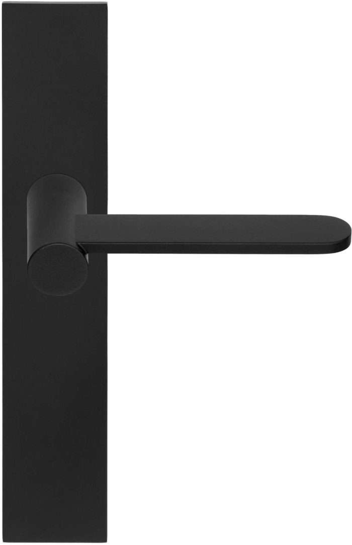 TENSE BB102P236SFC massieve deurkruk ongeveerd op schild blind mat zwart