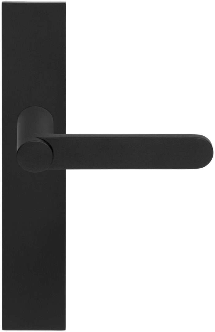 TENSE BB103P236SFC massieve deurkruk ongeveerd op schild blind mat zwart