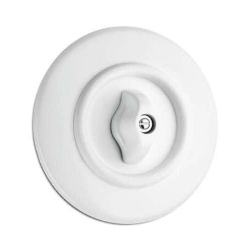 Inbouw retro draai schakelaar wit