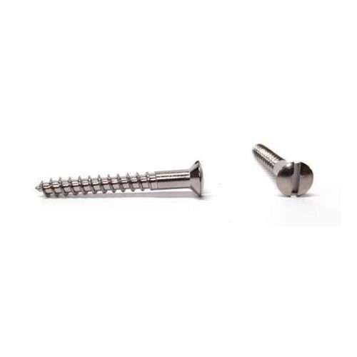 Houtschroef 4,5 mm messing vernikkeld LK