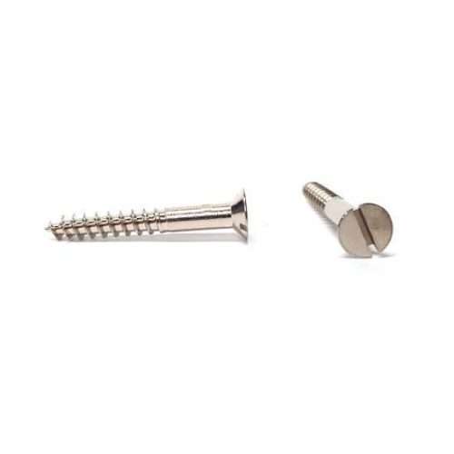 Houtschroef 2,0 mm messing vernikkeld VK