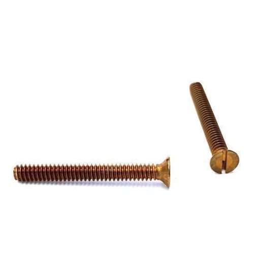 Metaalschroef 1/8'', verzonken kop, boutje met Engelse draad, diverse lengtes leverbaar, messing