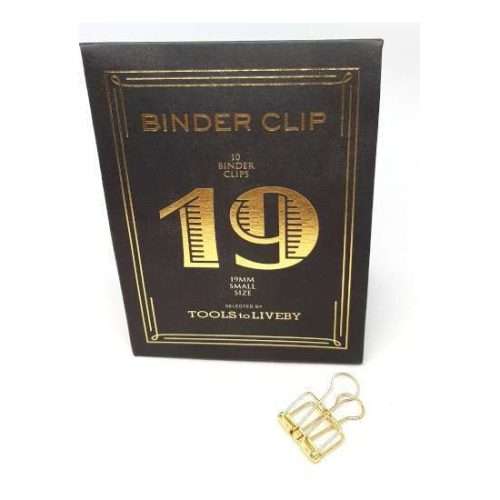 Binder clip 19 goudkleurig- Tools to Liveby