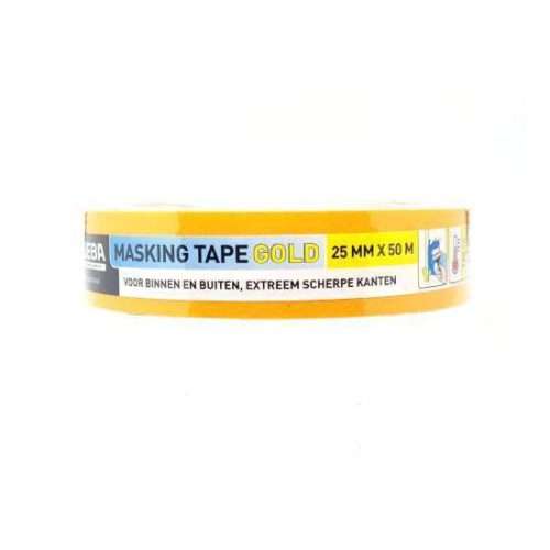 Schilders afplaktape Gold 25 mm - oranje