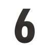 Huiscijfer 6 XL zwart - huiscijfer 300 mm hoogte