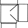 PVC T-stuk 90 graden 70 mm, mof - mof - verjongd