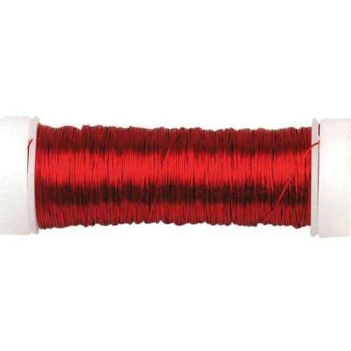 Rol ijzerdraad 0,5 mm, ca. 25 mtr - rood