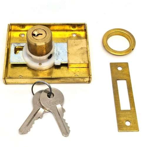 Viro messing achteropzet cilinderslot - 40 mm