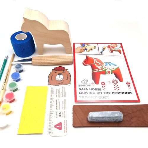 Beavercraft basis houtsnijset paard