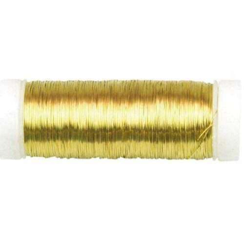 Rol ijzerdraad 0,5 mm, ca. 25 mtr - goudkleurig