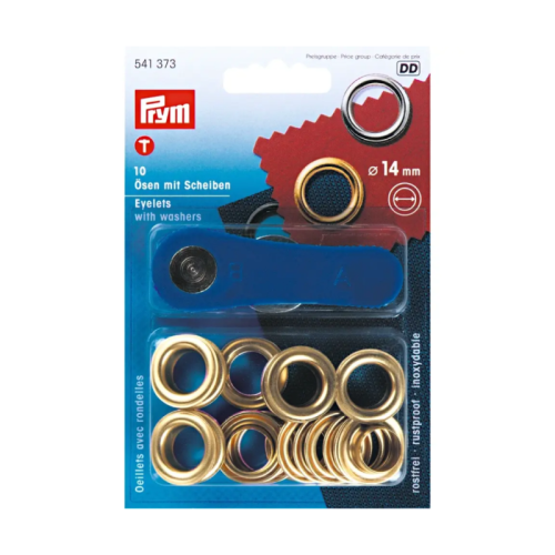 Prym zeilringen - messing 14 mm