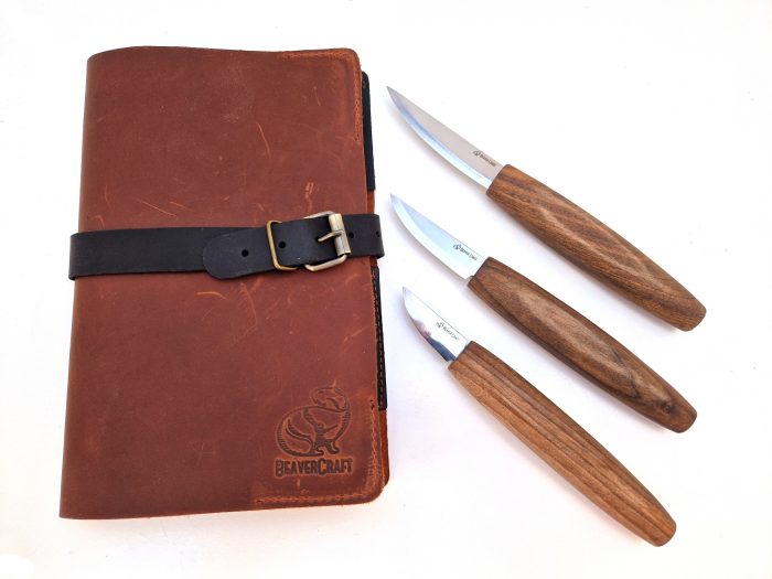 Beavercraft gift box - etui Sloyd knives carving set